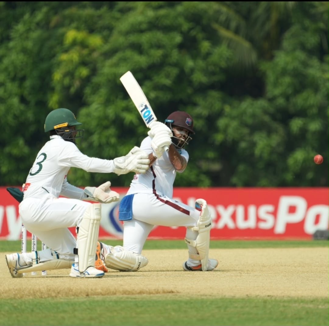 Wickham, Campbell lead spirited Windies response in drawn tour match